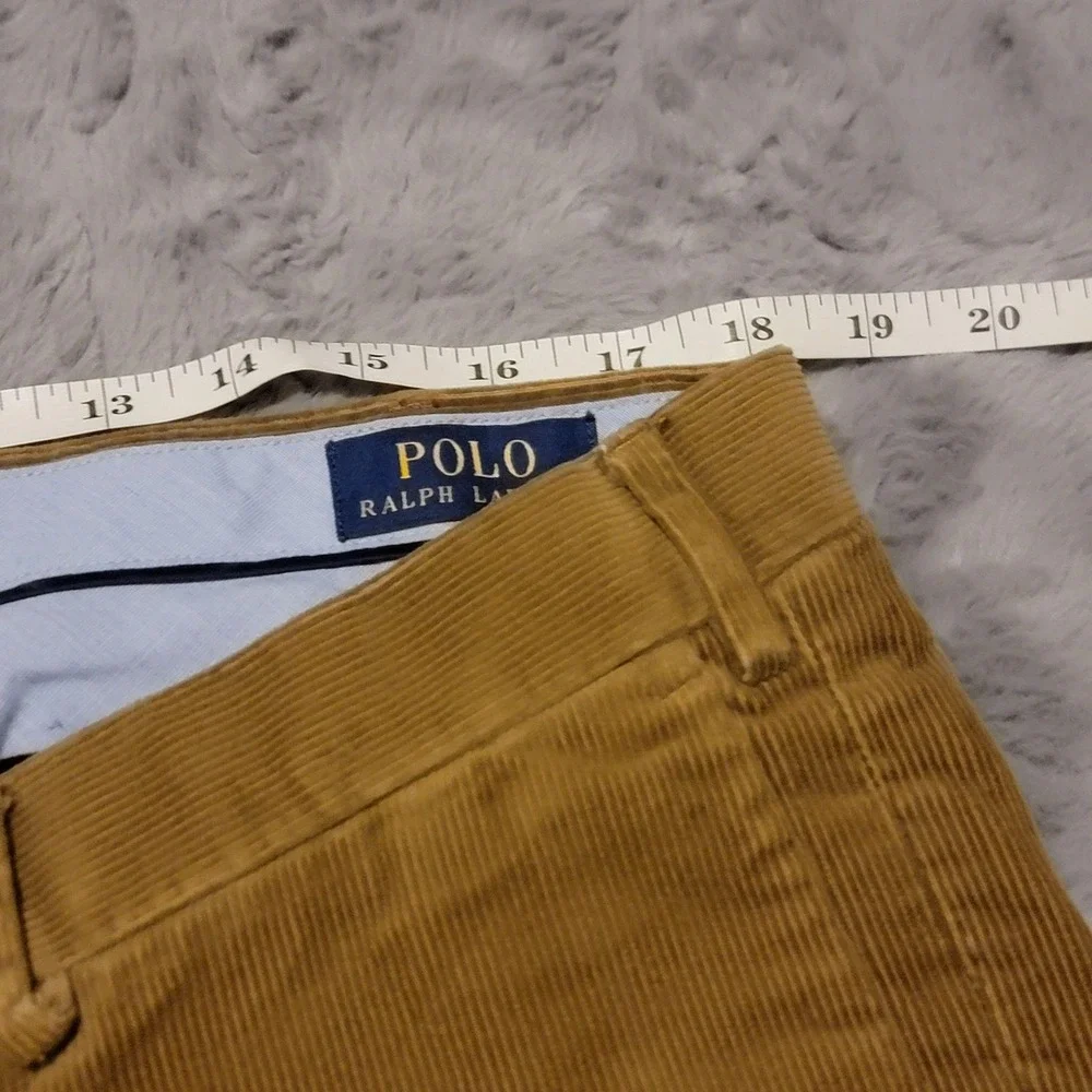 Polo Ralph Lauren Pants Mens 38x29 (Fit 36x28) Brown Corduroy Slim Stretch Chino